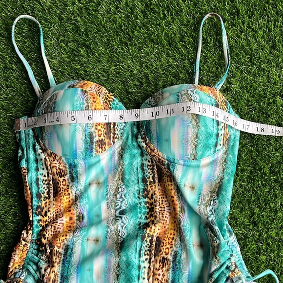 LISA BLUE One Piece Swimsuit size 10 - Picture 2 of 8